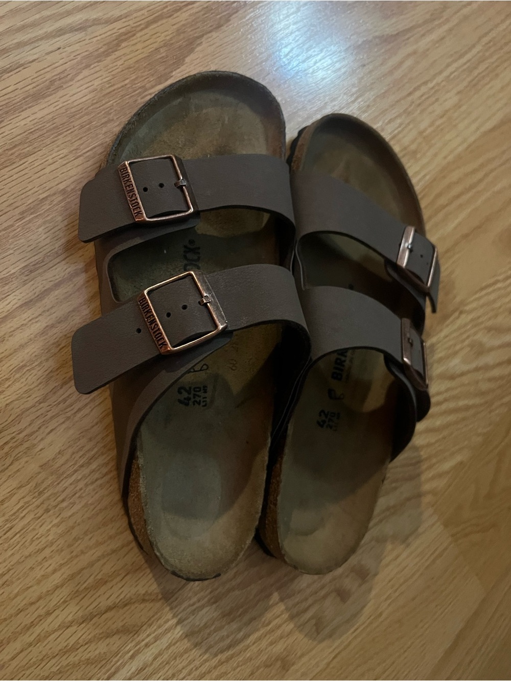 Birkenstock Arizona Brown Two-Strap Sandals